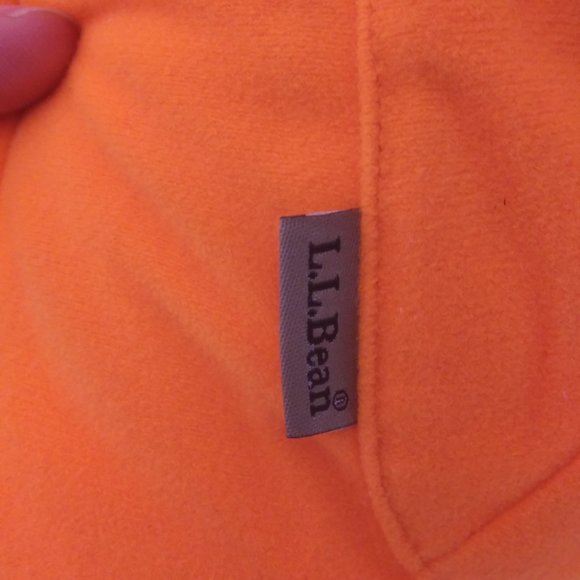 NWT LL Bean Hunter Orange hooded coat size Large FLAWED - Picture 5 of 16